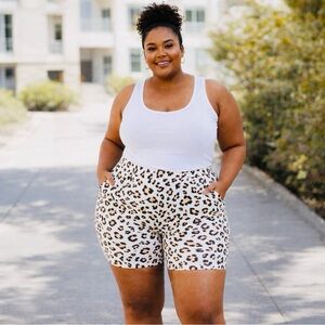 Torrid Leopard Print Bike Shorts